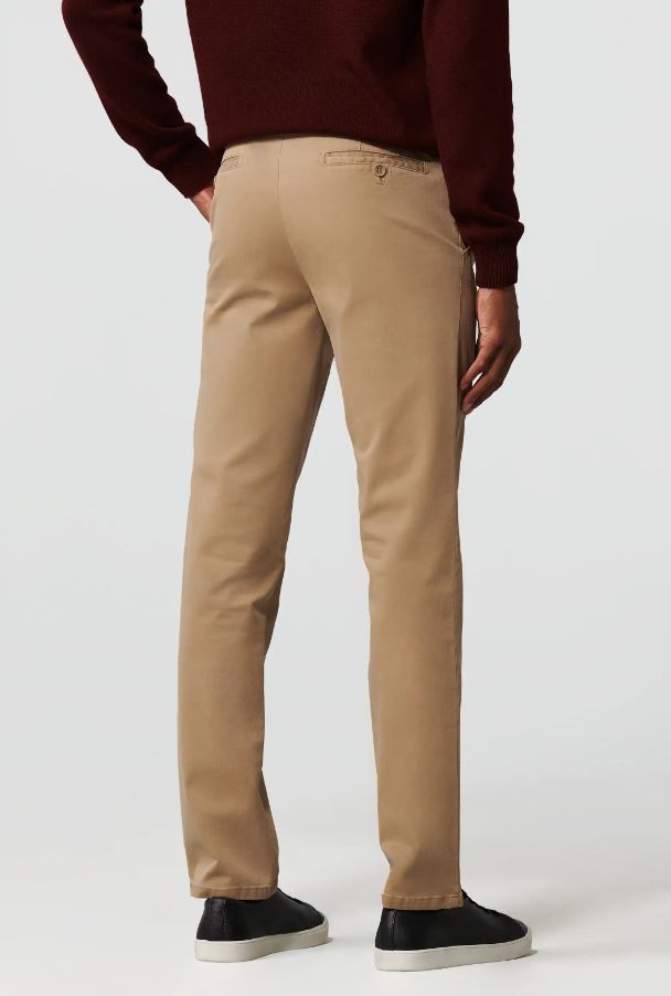 Meyer Pantalone color cammello meyer in cotone stretch drop quattro comfort fit In Linea