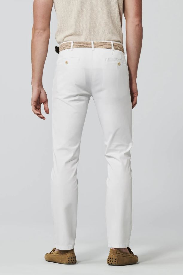 Meyer Pantalone bianco meyer in cotone stretch drop quattro comfort fit Nuovo