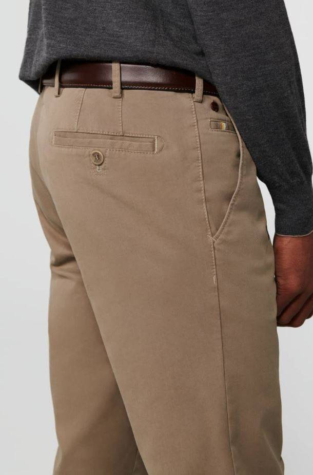 Meyer Pantalone beige meyer in cotone stretch drop quattro comfort fit Qualità