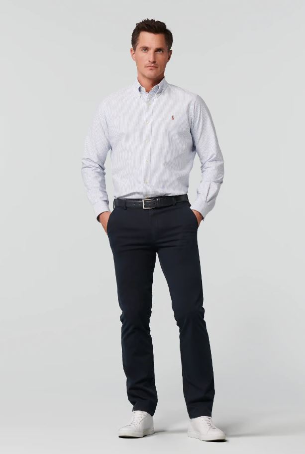 Meyer Pantalone blu meyer in cotone stretch drop quattro comfort fit Vendita