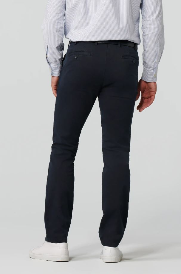 Meyer Pantalone blu meyer in cotone stretch drop quattro comfort fit Vendita