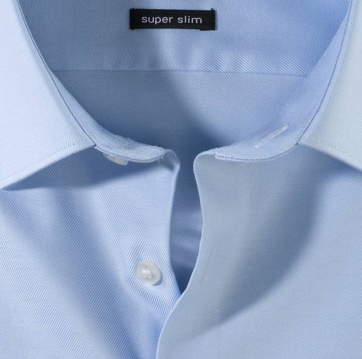 Olymp Camicia celeste super slim fit olymp cotone twill stretch Soddisfazione Garantita