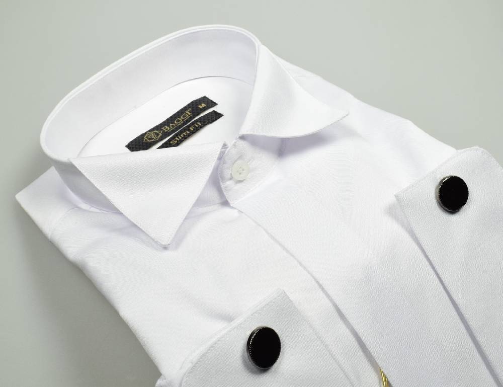 Baggi Camicia da cerimonia slim fit baggi collo diplomatico Qualità Garantita