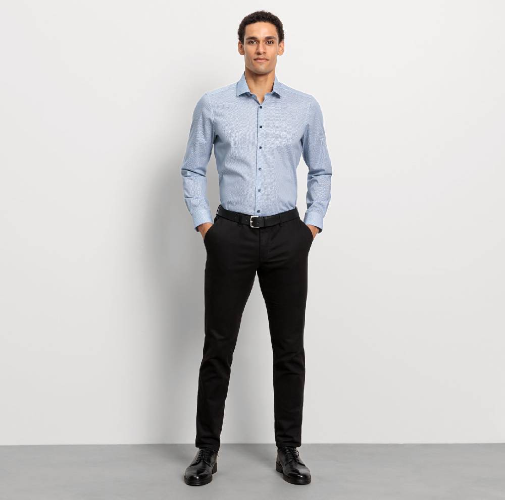 Olymp Camicia olymp level five slim fit olymp cotone stretch stampato Acquista Ora