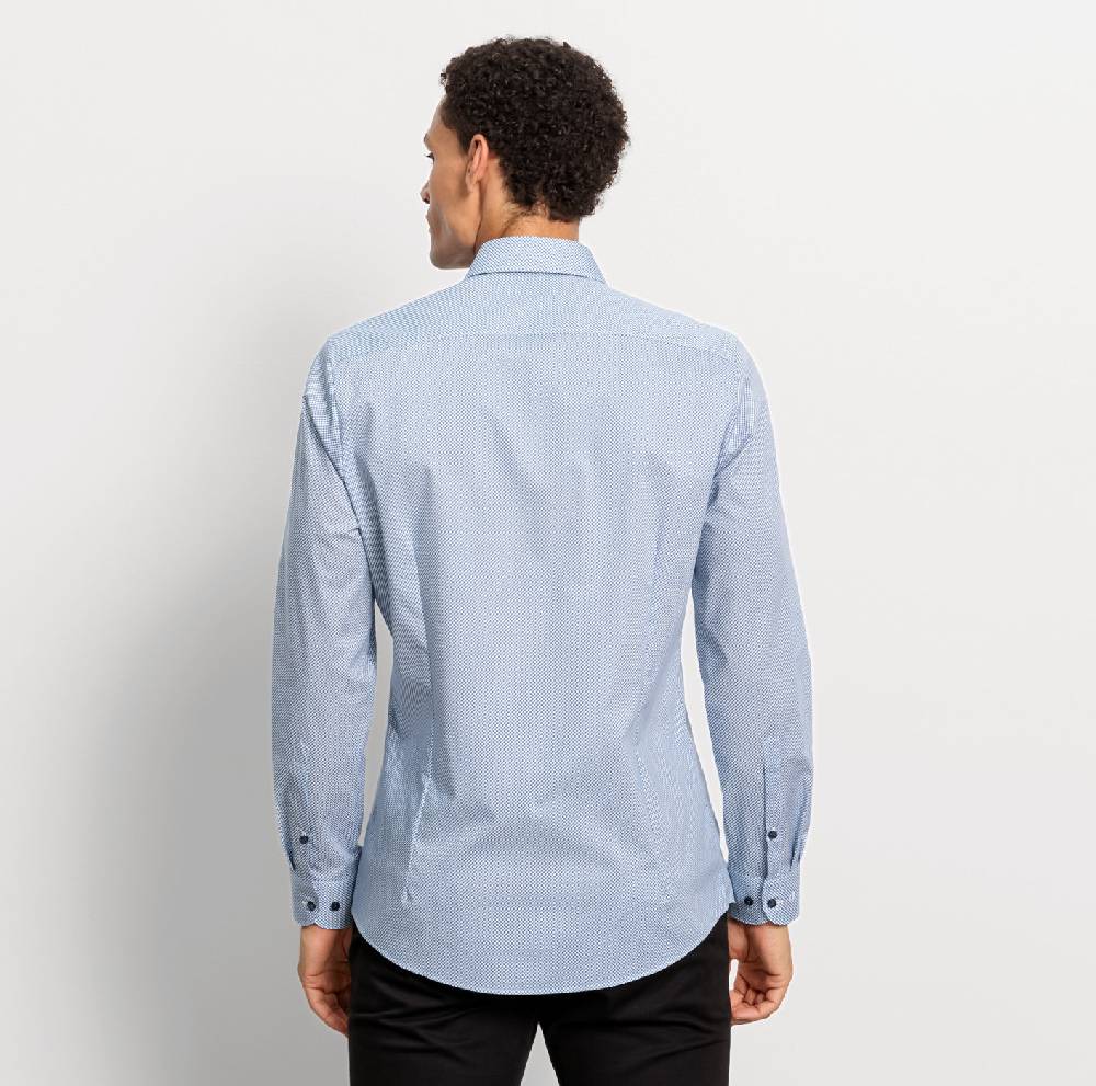 Olymp Camicia olymp level five slim fit olymp cotone stretch stampato Acquista Ora