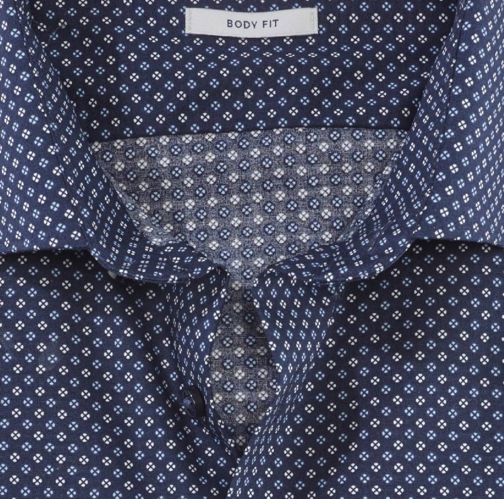 Olymp Camicia slim fit olymp cotone stretch stampato Consegna Veloce