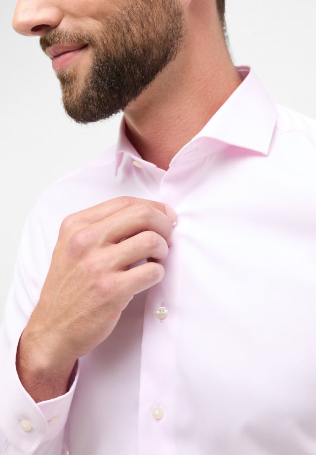 Eterna Camicia rosa eterna slim fit collo francese cotone cover Prezzo Ridotto