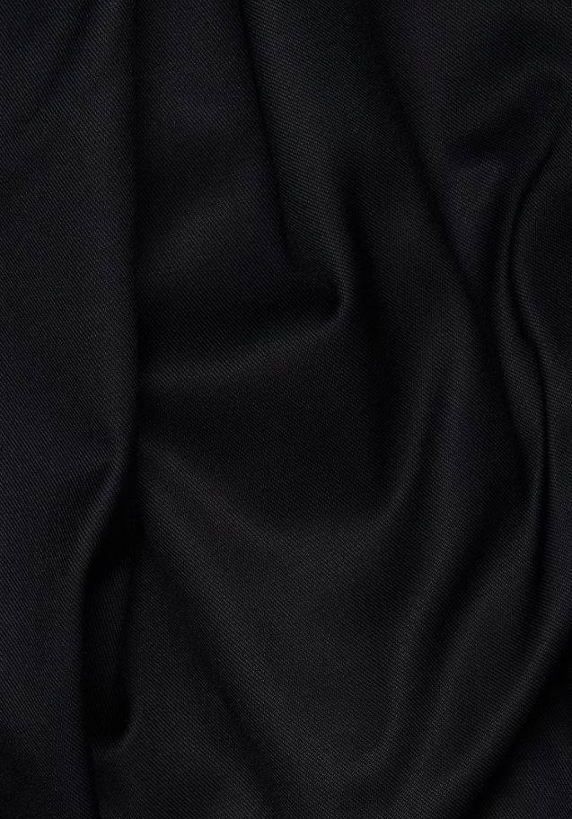 Eterna Camicia nera eterna slim fit collo francese cotone cover Fino Al -60%