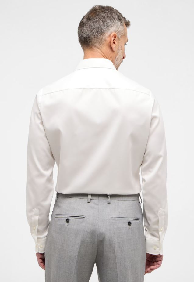 Eterna Camicia beige eterna slim fit collo francese cotone cover Prezzo Ridotto