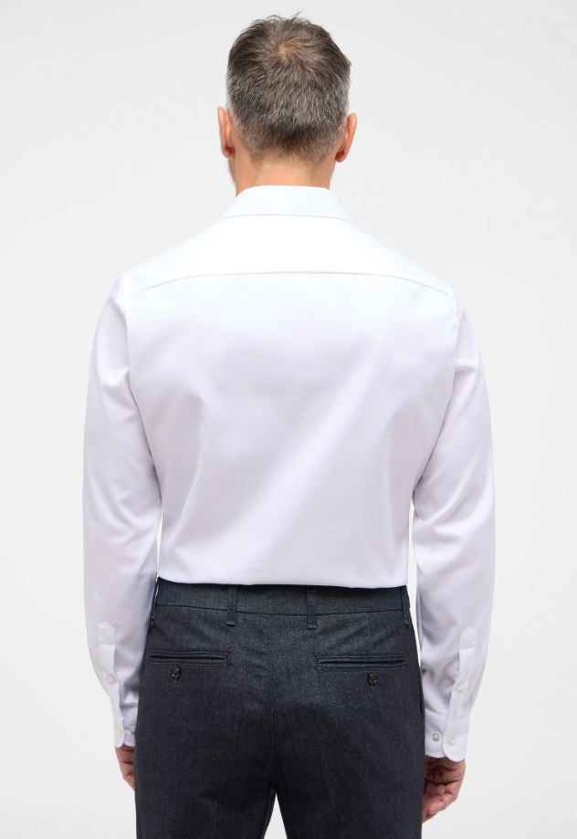 Eterna Camicia bianca eterna slim fit collo francese cotone cover Convenienza