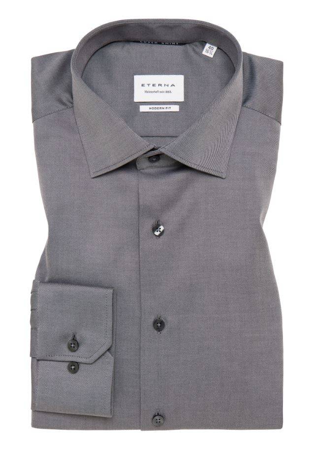 Eterna Camicia grigia eterna modern fit collo classico italiano Sconto