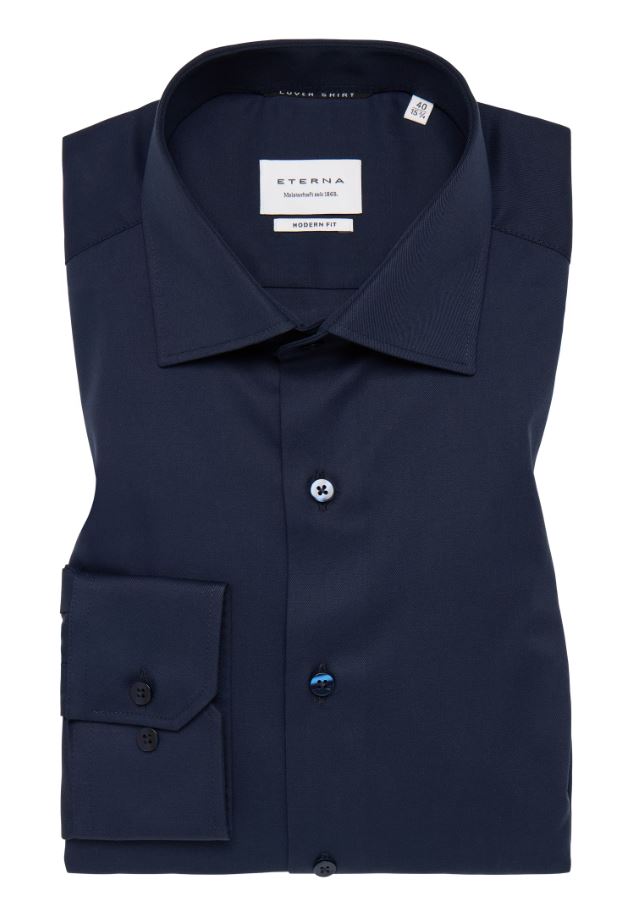Eterna Camicia blu eterna modern fit collo classico italiano Offerta