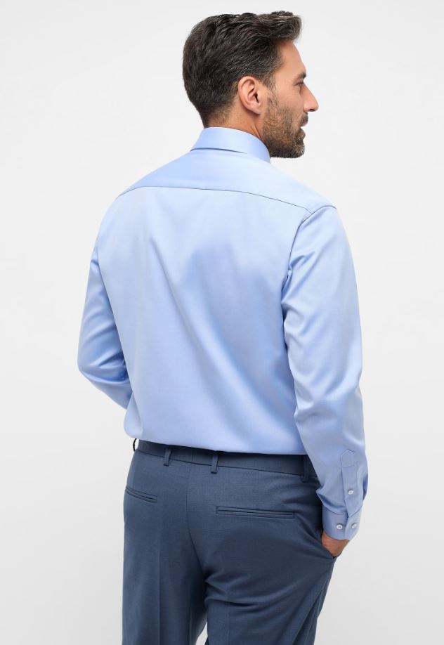 Eterna Camicia azzurra eterna modern fit collo classico italiano Outlet