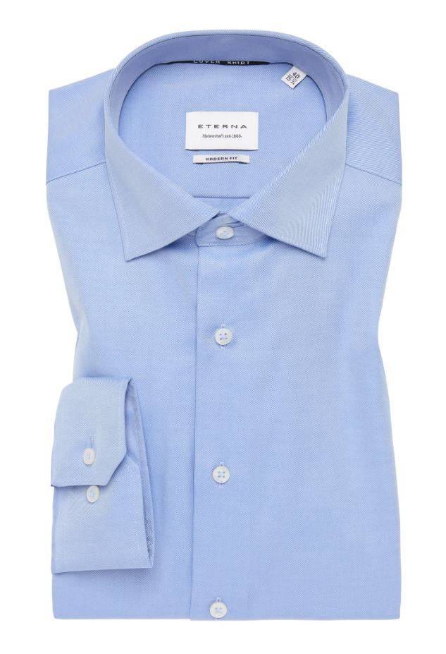 Eterna Camicia azzurra eterna modern fit collo classico italiano Outlet