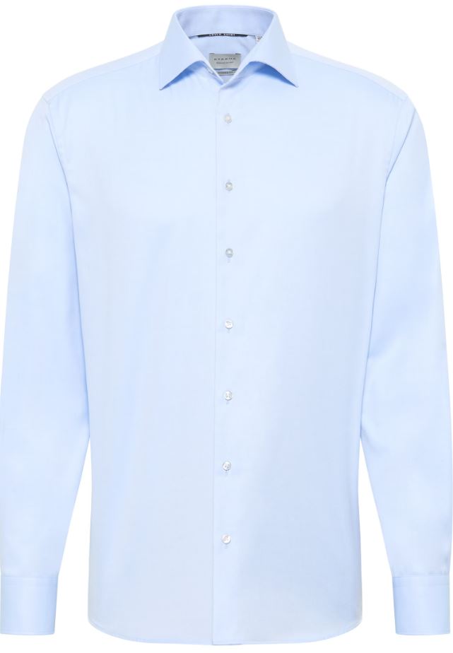 Eterna Camicia celeste eterna modern fit collo classico italiano In Vendita
