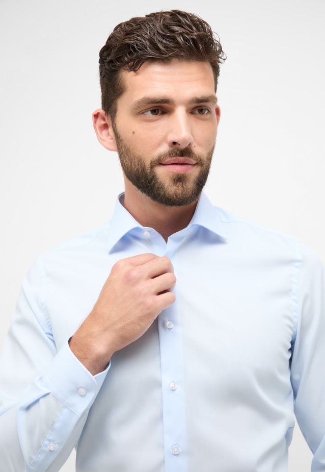 Eterna Camicia eterna slim fit in cotone popeline facile stiro Vendita Calda