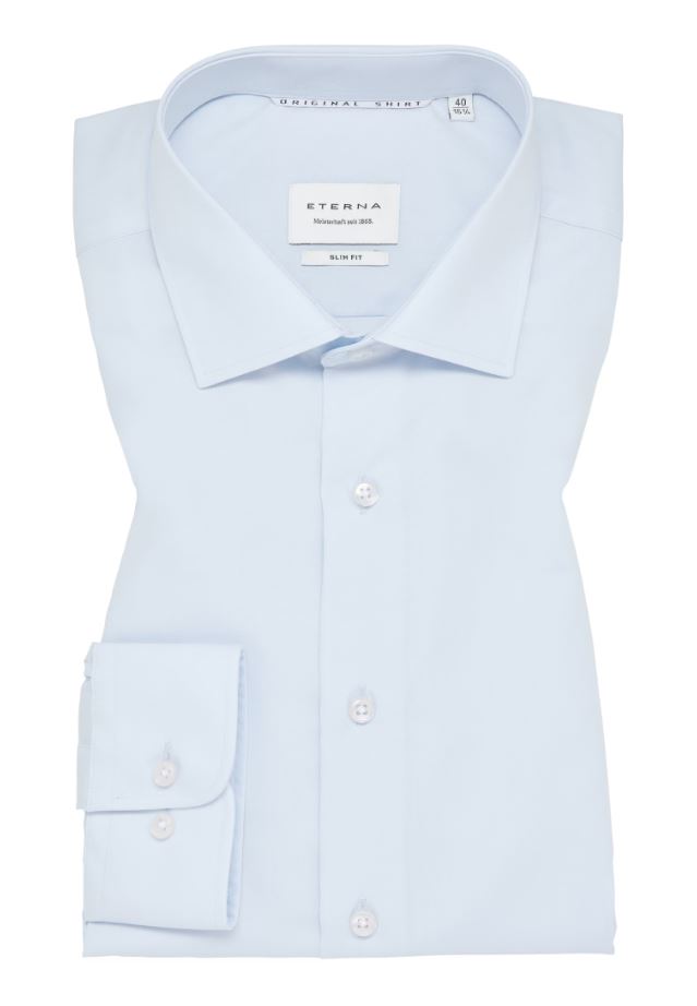 Eterna Camicia eterna slim fit in cotone popeline facile stiro Vendita Calda