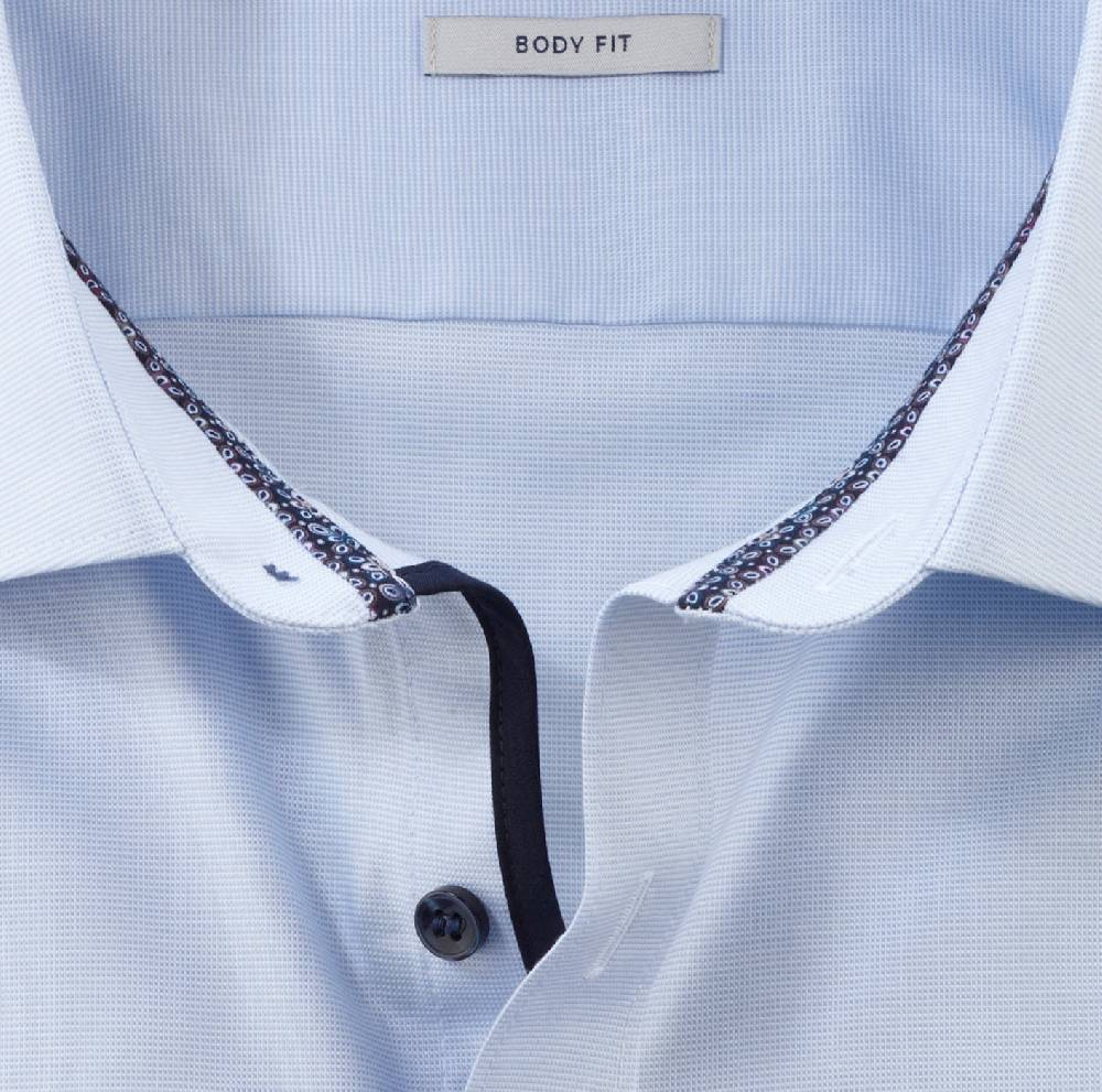 Olymp Camicia olymp level five celeste slim fit cotone stretch Saldi Di Fabbrica