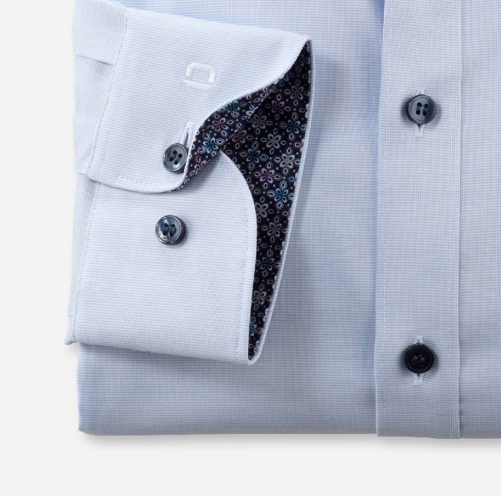 Olymp Camicia olymp level five celeste slim fit cotone stretch Saldi Di Fabbrica