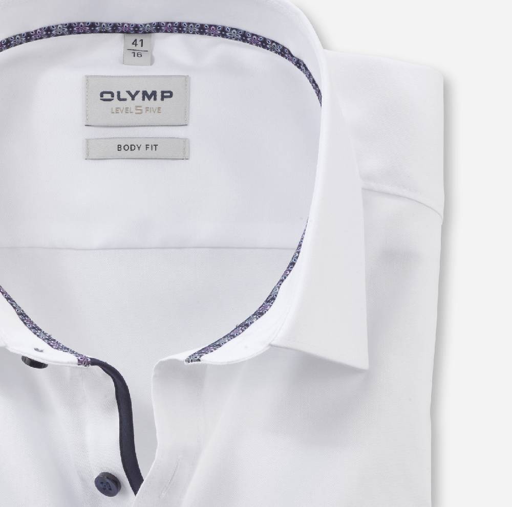Olymp Camicia olymp level five bianca slim fit cotone stretch I Più Venduti
