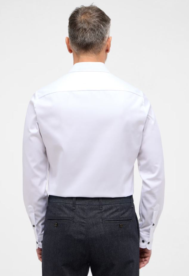 Eterna Camicia eterna slim fit bianca in cotone cover Negozio