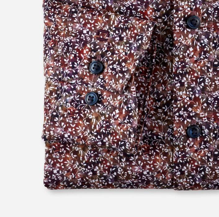 Olymp Camicia olymp fantasia floreale prugna modern fit 2025