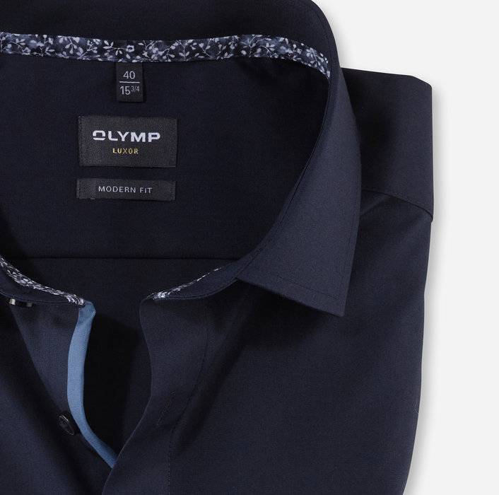 Olymp Camicia olymp blu scuro modern fit con taschino Italy