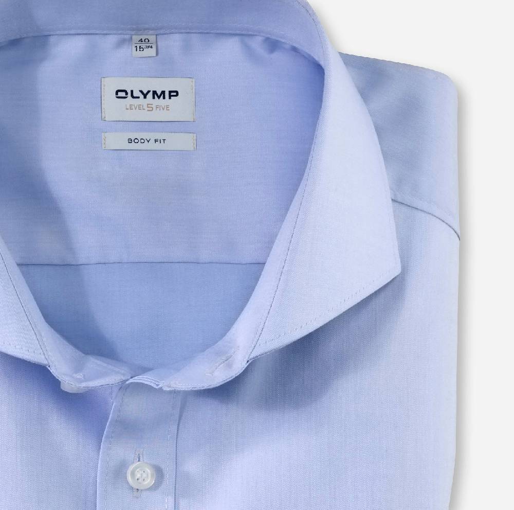 Olymp Camicia olymp celeste slim fit cotone twill stretch facile stiro In Linea