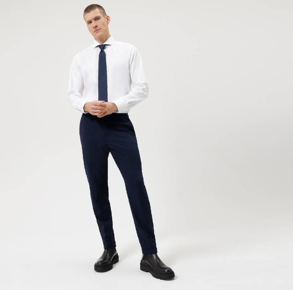 Olymp Camicia olymp bianca slim fit cotone twill stretch facile stiro Shopping online