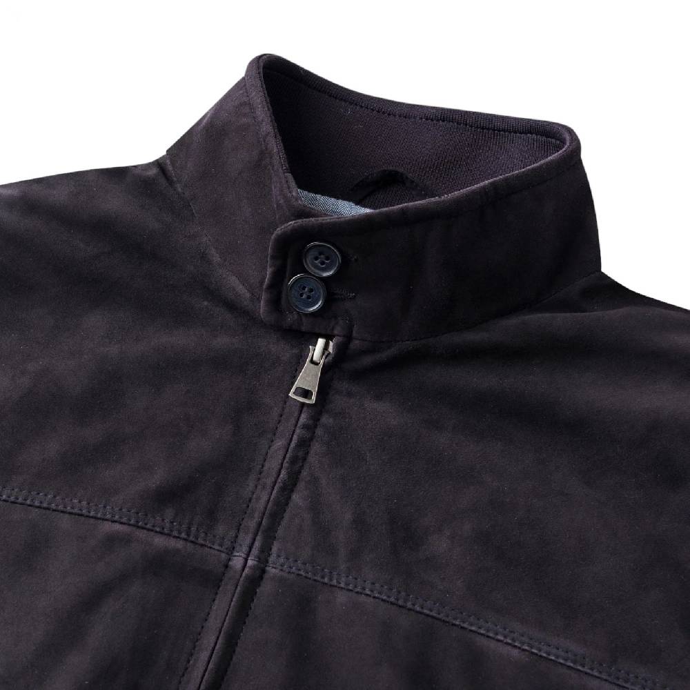 MCS Giacca bomber harrington mcs in pelle scamosciata Spedizione Gratuita