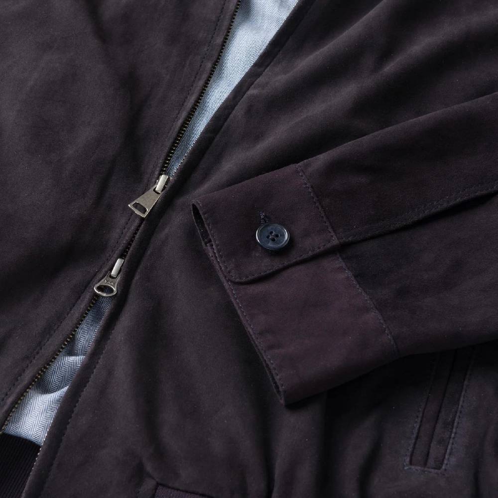 MCS Giacca bomber harrington mcs in pelle scamosciata Spedizione Gratuita