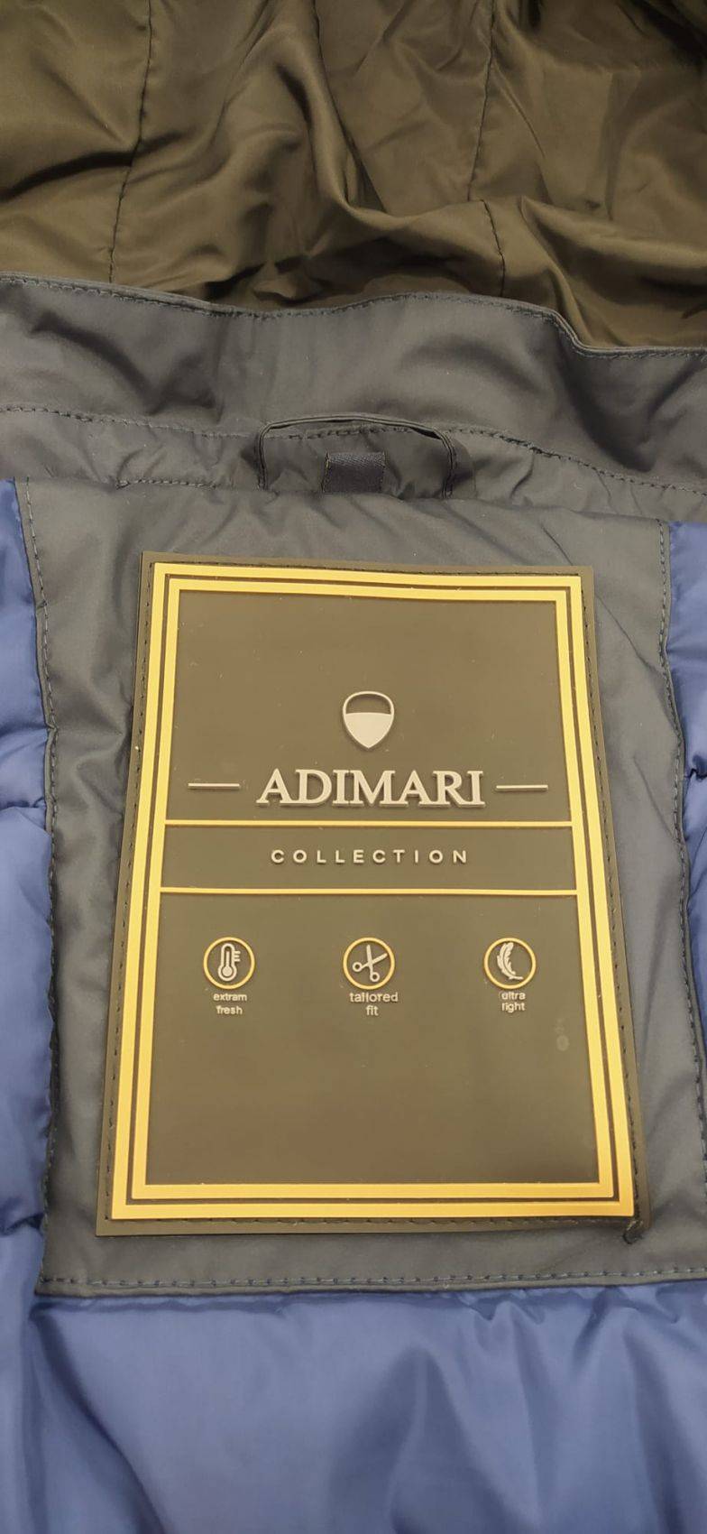 Adimari Parka in eco piuma blu adimari con cappuccio Sottocosto