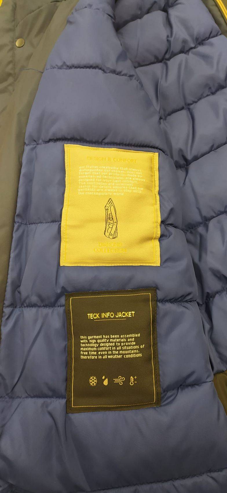Adimari Parka in eco piuma blu adimari con cappuccio Sottocosto