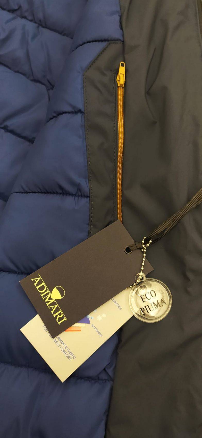 Adimari Parka in eco piuma blu adimari con cappuccio Sottocosto