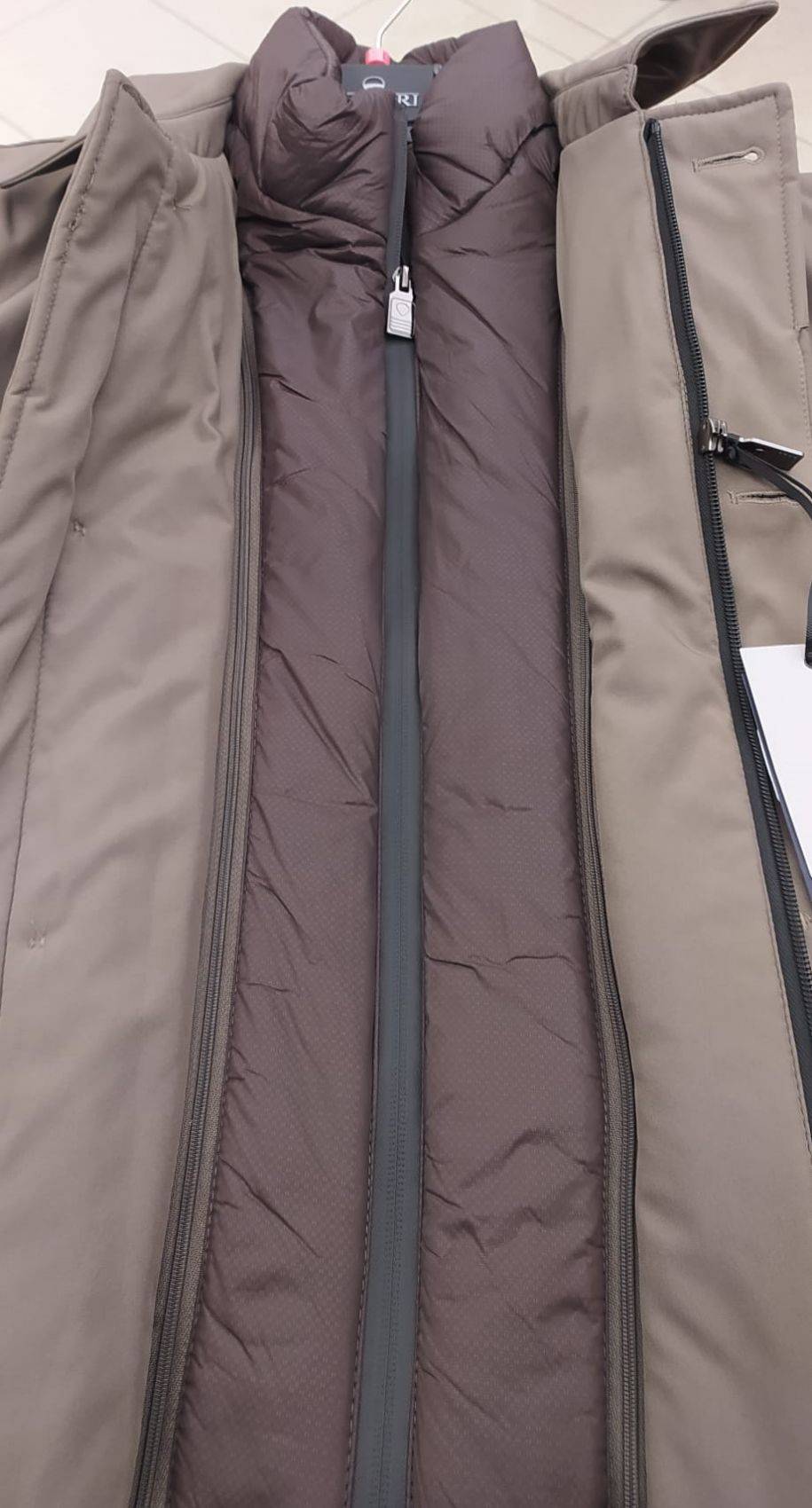 Adimari Trench impermeabile imbottito blu con pettorina anti vento staccabile Convenienza