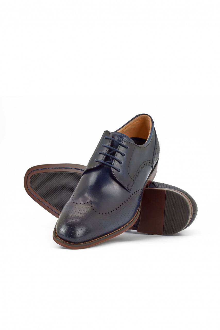 Digel Scarpa derby all'inglese blu elegante digel in vera pelle Saldi
