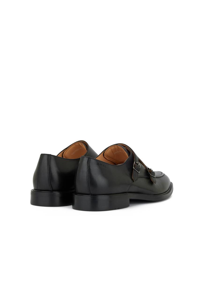 Digel Scarpa digel nera con doppia fibbia in pelle di vitello Vendita Economica