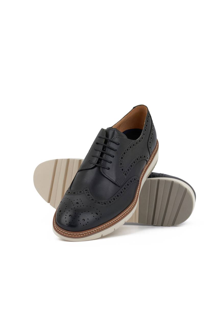 Digel Scarpa francesina all'inglese nera digel fondo gomma Saldi Di Fabbrica