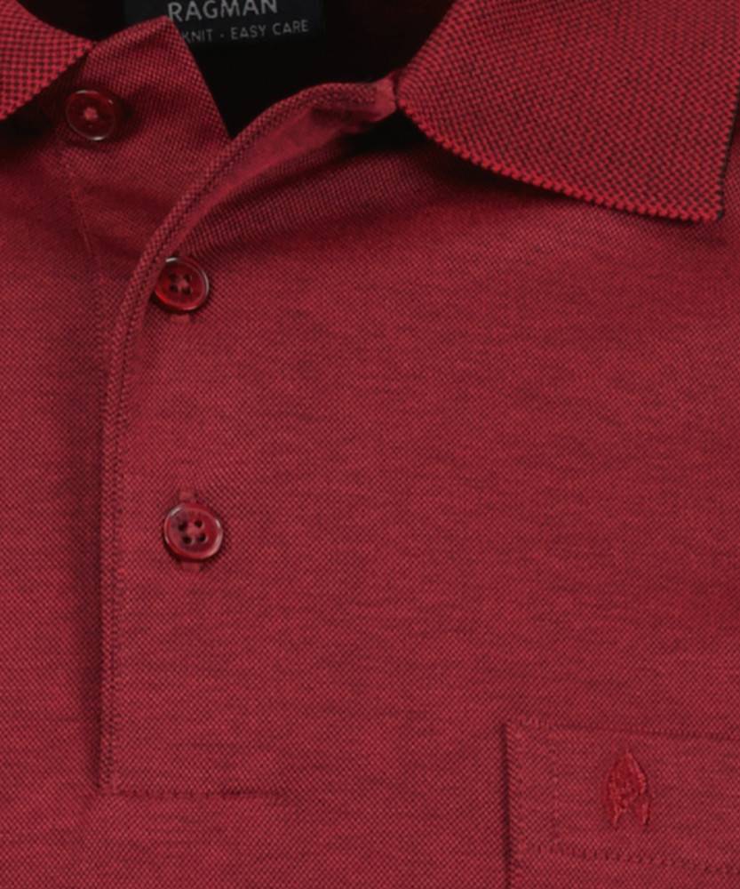 Ragman Polo bordo con taschino ragman no stiro modern fit 2025