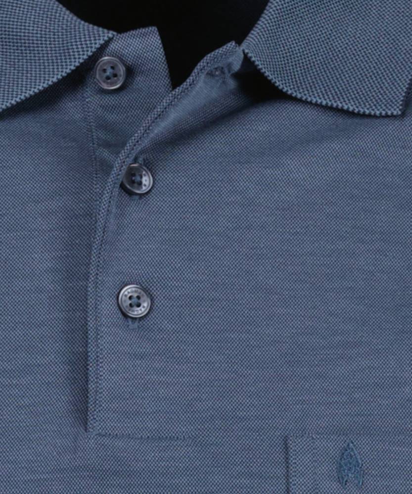 Ragman Polo azzurra con taschino ragman no stiro modern fit Italia
