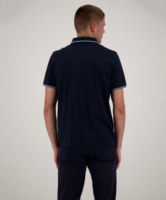 Ragman Polo blu scuro in tessuto performante ragman modern fit Nuovo