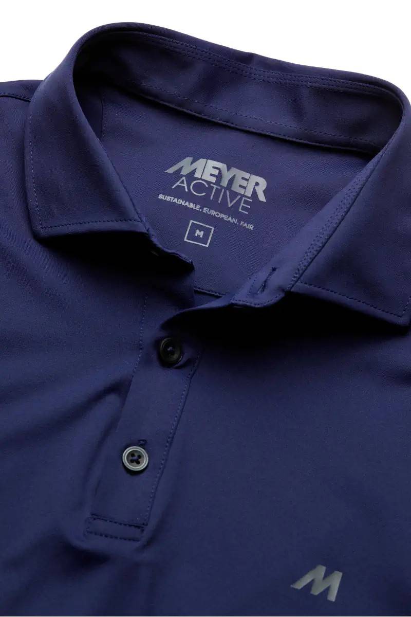 Meyer Polo meyer blu marine tessuto performante tecnico Fino Al -60%