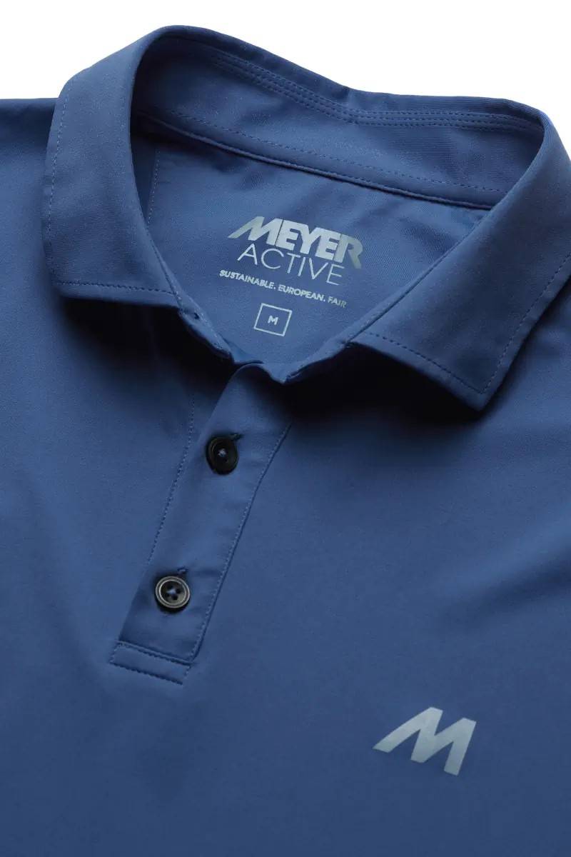 Meyer Polo meyer blu tessuto performante tecnico Shopping Online