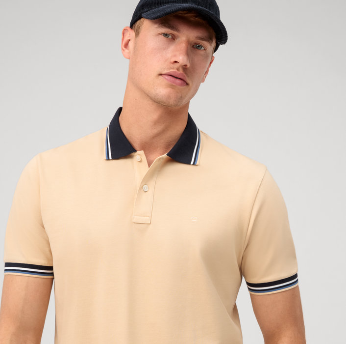 Olymp Polo beige naturale olymp regular fit cotone piqué Novità