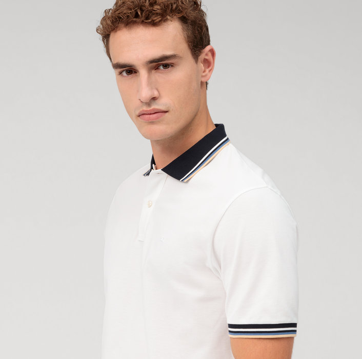 Olymp Polo bianca olymp regular fit cotone piqué Offerta