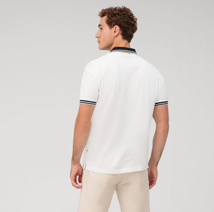 Olymp Polo bianca olymp regular fit cotone piqué Offerta