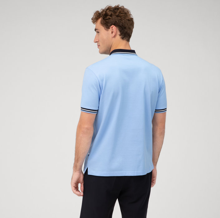 Olymp Polo celeste olymp regular fit cotone piqué Online