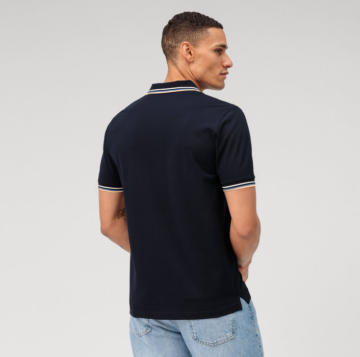 Olymp Polo blu olymp regular fit cotone piqué Outlet