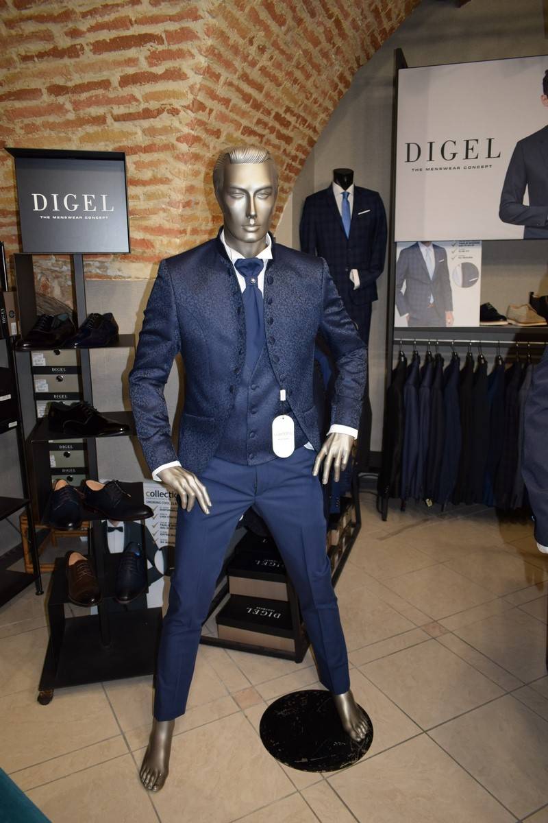 Musani Milano Cerimonia Abito musani blu damascato slim fit Hotsell