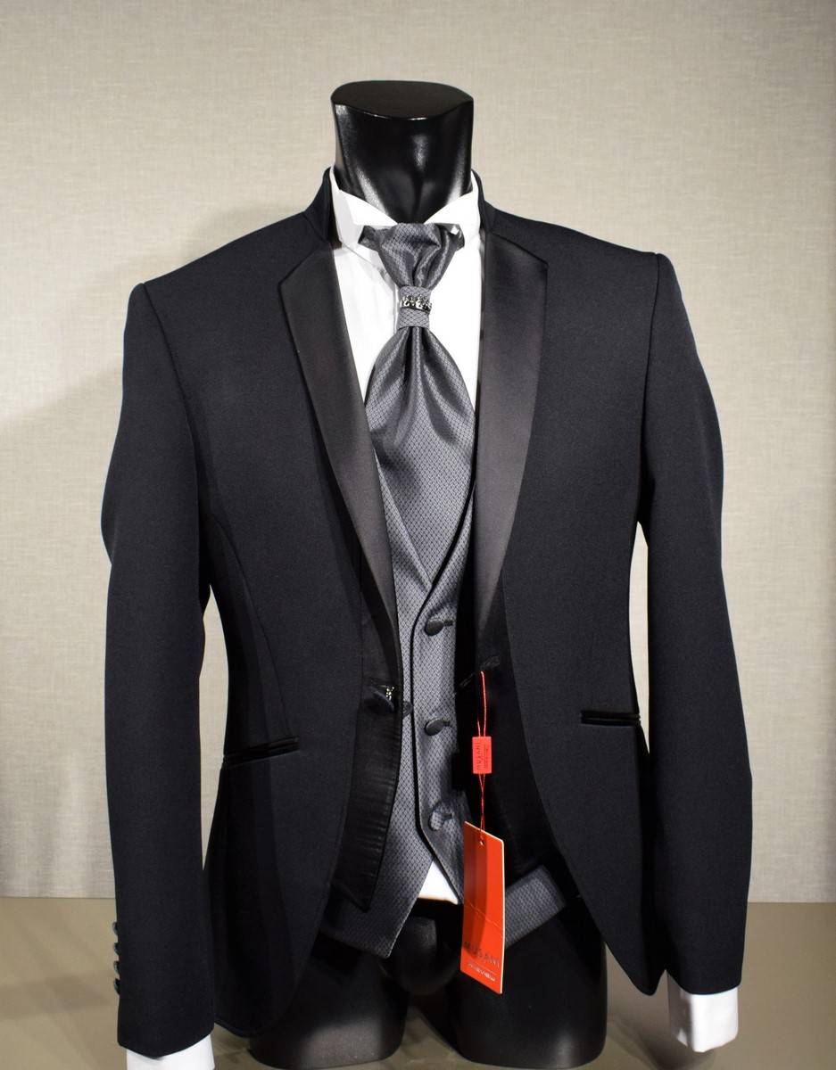 Musani Milano Cerimonia Smoking moderno slim fit nero musani cerimonia In Saldo